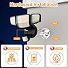 90W 10000LM LED Security Lights Motion Sensor Outdoor Lights, 4 Head Dusk to Dawn, 6500K Daylight Flood Lights Outdoor Motion Sensor, IP65 Waterproof, Motion Light for Outside, Garage, Yard, Porch