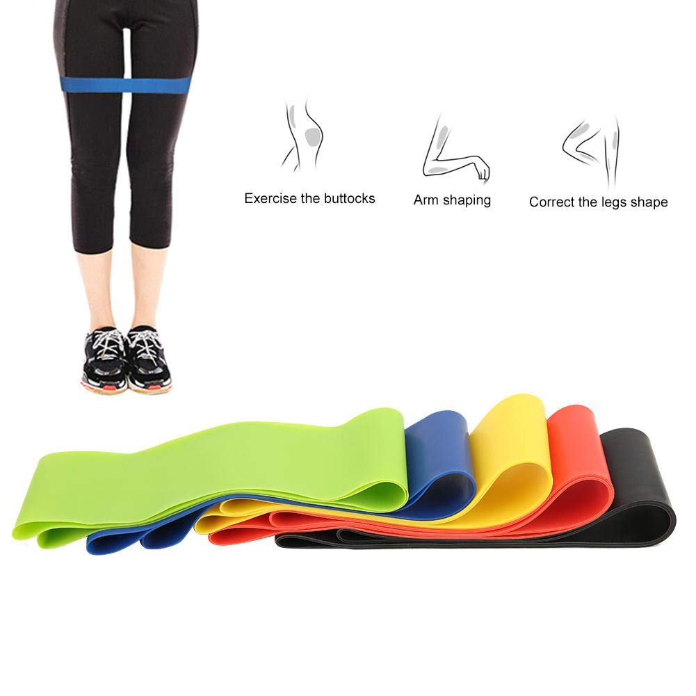 Set 5 Fasce Elastici di Resistenza per Allenamento Fitness Colorati Set 5 Fasce Elastici di Resistenza per Allenamento Fitness Colorati