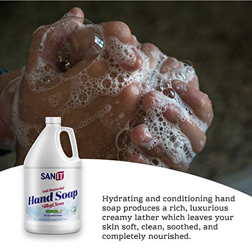 image for Sanit Silky Clean Antibacterial Liquid Hand Soap Refill - Advanced For