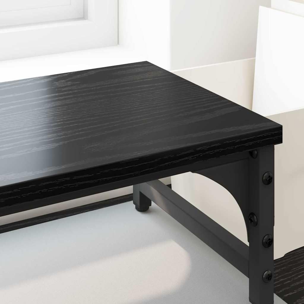 Soporte para monitor de madera, color negro