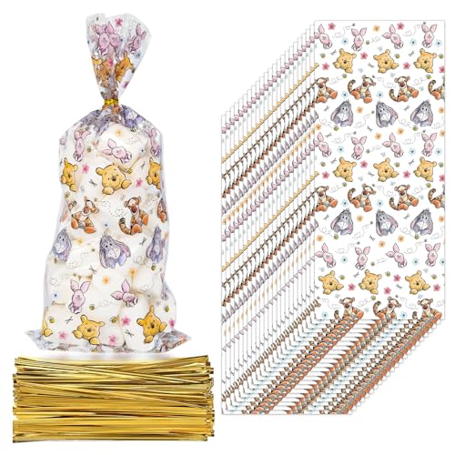 BBSTARING 100 Pcs Winnie Party Favor Bags, the Pooh...
