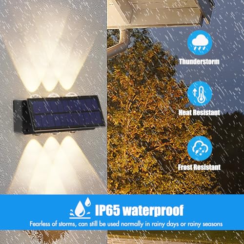 ALLOMN Solar Wall Lights Outdoor - Image 3