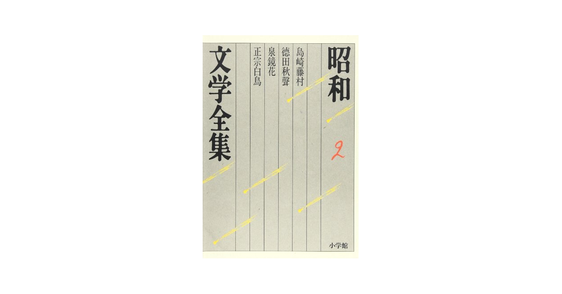 昭和文学全集: 島崎藤村 徳田秋聲 泉鏡花 正宗白鳥 (第2巻