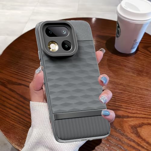 Image of Pikkme Back Cover for Realme 16 Pro 5G Camera Protection 3D Hexa Cube Design Silicone Protective Bumper Case (Grey)