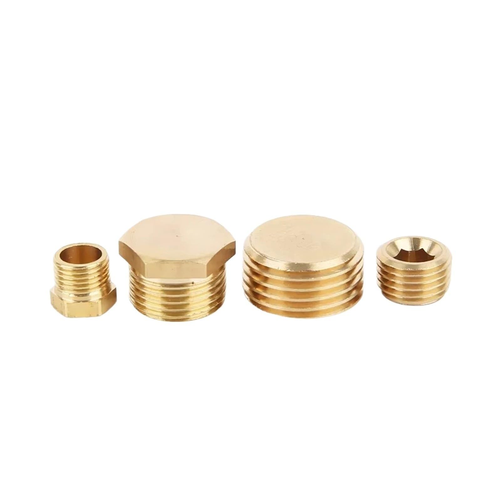 1/8" 1/4" 3/8" 1/2" 3/4" 1" A 2" Filettatura Vite For Tubo In Ottone Maschio Tappo Di Chiusura For Arresto Del Coperchio Esagonale For(Hexagon (3I8),QTY 10pcs)