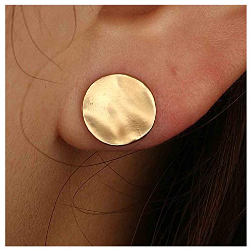Olbye Coin Disc Studs Earrings Gold Circle Earrings Charm Earring Body Jewelry for Women2