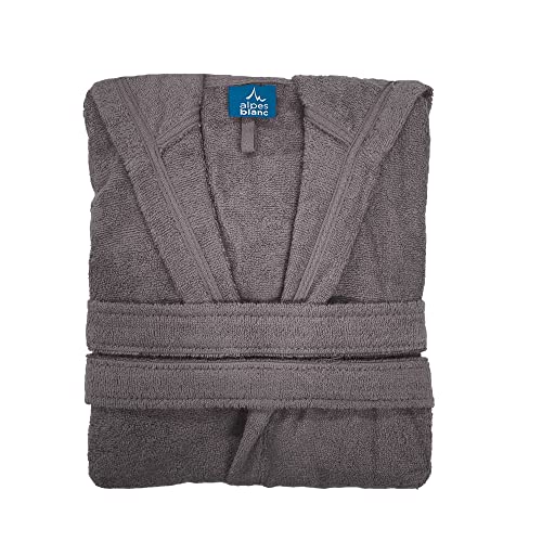 Alpes Blanc – Peignoir de bain à capuche 70% coton