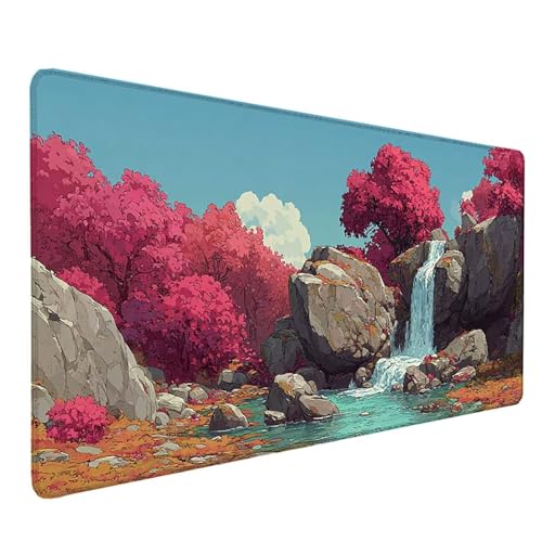 Tapis de souris de paysage mouse pad élégant avec finitions cousues durables