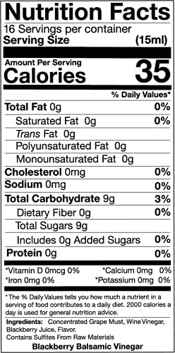 In Love Gourmet Blackberry Balsamic Vinegar 250ML/8.5oz Great on Fish, Chicken, Roasted Meats, Amazing on Ice Cream