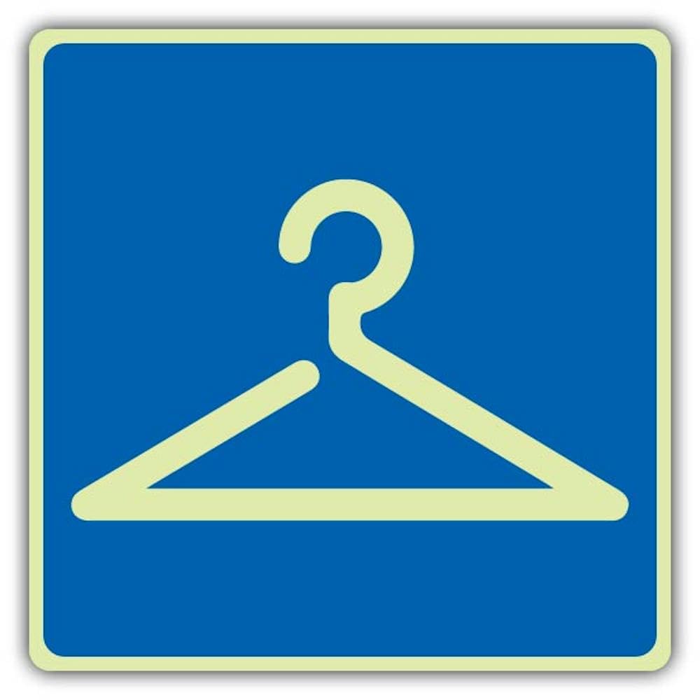 V Safety - Señal de seguridad con símbolo que brilla en la oscuridad, formato de símbolo, 450 x 450 mm, hecho de plástico rígido de doble brillo, señalización de seguridad obligatoria, fabricado en