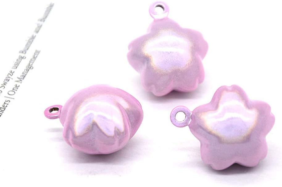 Alipis Cherry Blossom Water Bells Pendant Accessories Copper Bell for Hanging Decorative for Keychains Bracelets and Crafts Peaceful Japanese Design