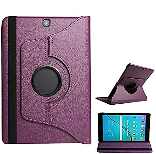 M Cart®360 Degree Rotating Leather Smart Rotary Swivel Stand Case Cover for Samsung Galaxy Tab S2 (9.7 Inch) Sm- T810, T813, T815, T819 (Purple)-image-9