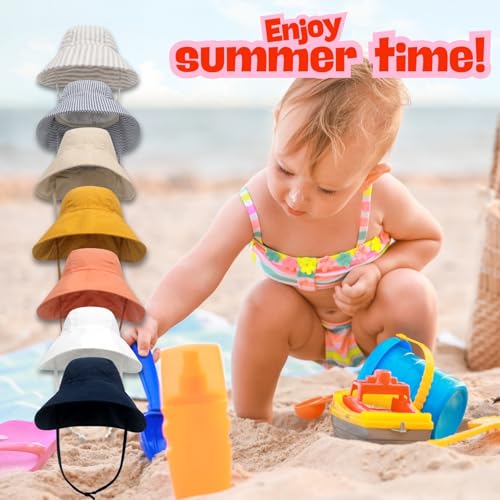 Personalized Baby Beach Hat, Custom Name Sun Hat for Boys Girls Infant Wide Brim Hats Baby Bucket Hat4