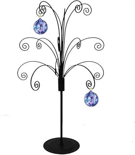 Miniatura 5 de HOHIYA 20” Ornament Display Stand Metal Hanging Tree Holder for Christmas and Swarovski Glass Ornaments Black Finish Tabletop Easter Decoration