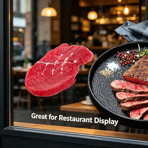 VOSCHOIX Fake Steak Prop : Realistic Food Steak Ornament Simulation Play Food Meat Model for Home Restaurant Photography Display - Thumbnail 3
