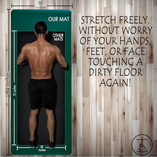 Tatago-Natural-Rubber-Yoga-Mat-Non-Slip-84-Inch-Professional-XL-Yoga-Mat-for-Hot-Yoga-Intense-Workouts-An-Extra-Long-Yoga-Mat-for-Tall-Men-and-Women