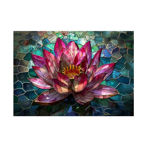 Peinture d'art abstrait de fleurs WODJEM pour habiller un mur vide grand tableau toile 70x100cm