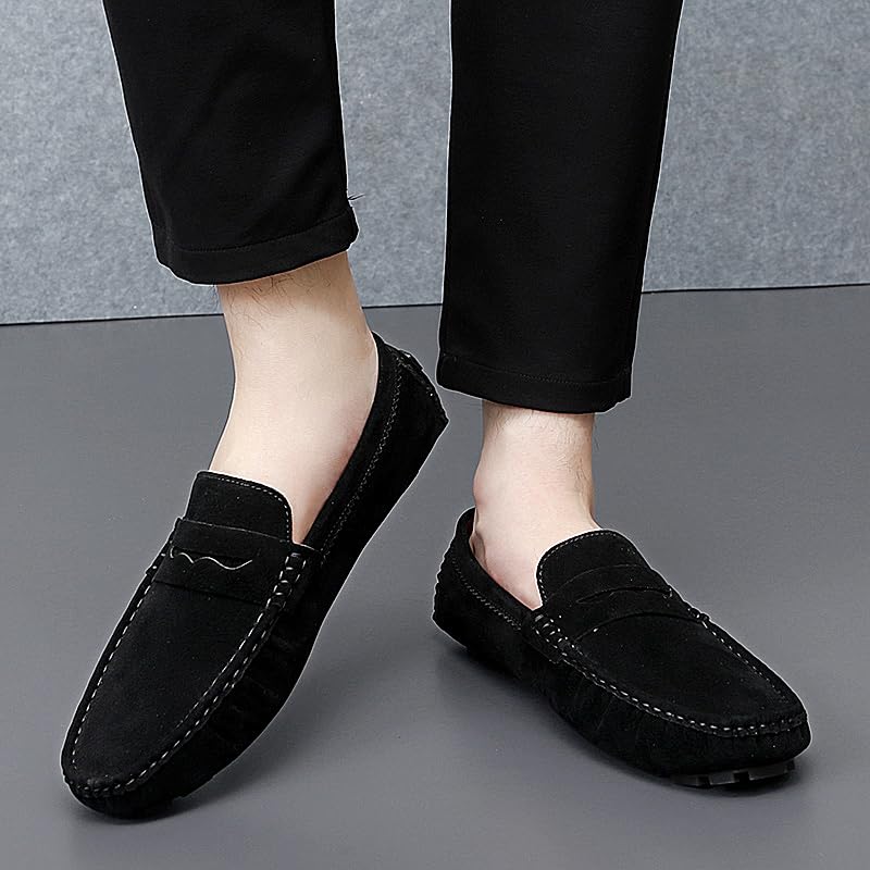 Luxury Men's Suede Penny Loafers, Non-Slip Driving Shoes, All-Season Breathable Slip-Ons for Business, Prom & Everyday4