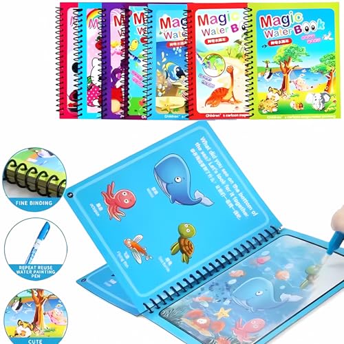 Image of IncyWincy Magic Colouring Book (Pack of 3), Birthday Return Gift for Kids, Aqua Doodle, Reusable, No-Mess Drawing, Party Favor for Children, Boys & Girls (Assorted)
