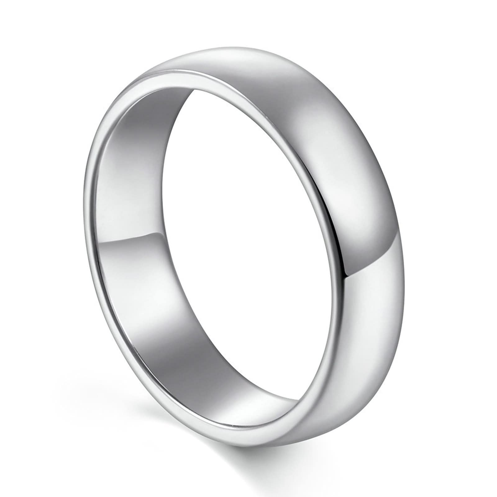 Eheringe Damen, Silberschmuck-Set für Damen, klassisches poliertes Sterlingsilber zum Valentinstag