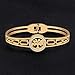 NEWEI Cute Tree of Life Bracelet Bangle Stainless Steel 18K Gold Plated Lucky Tree of Life Jewelry Birthday Charms for Women Mom (18K Gold Plated B)