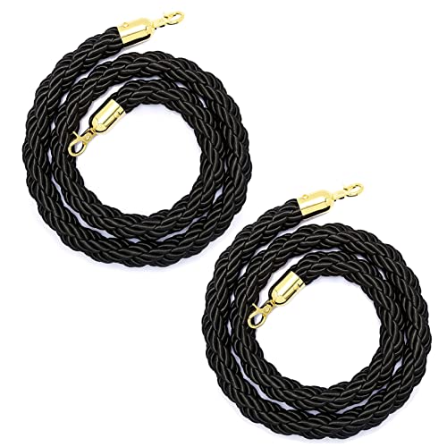 Corde de contrôle des foules en chanvre torsadé 215cm pour barrière de sécurité de cinéma x2