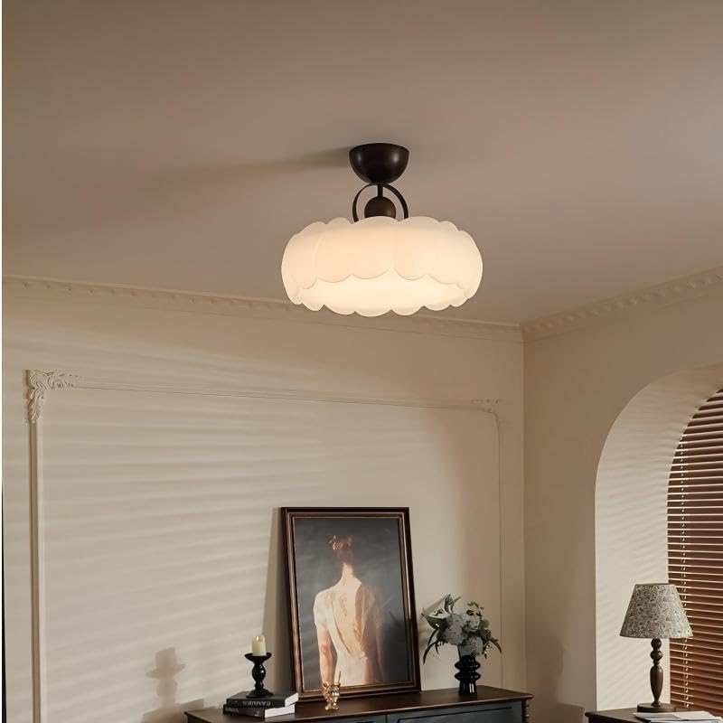 Éclairage de plafond clair LED plafonnier rond crème en acrylique réglable moderne - 3