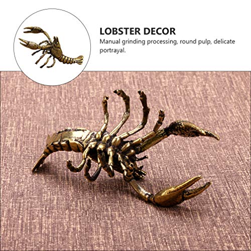 Kisangel Brass Lobster Figurine Feng Shui Statue Wealth Good Luck Sculpture Archaize Artware Chinese Tea Pet Nautical Beach Decor For Home #TOP3