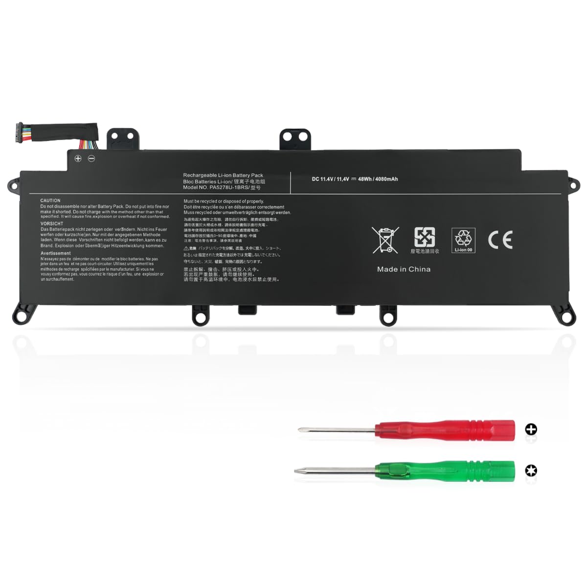 PA5278U-1BRS Laptop Batteria per Toshiba Portege X30-D X30-E X30-F Tecra X40-D X40-E X40-F Série PT28U-0LN03X PT274U-01N001 11.4V 48Wh