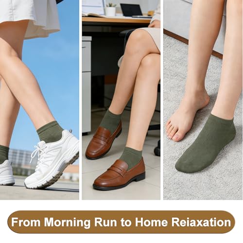 Image of Womens Ankle Socks Cotton No-Show Comfortable Low-Cut Liner Kraft Paper Gift Box