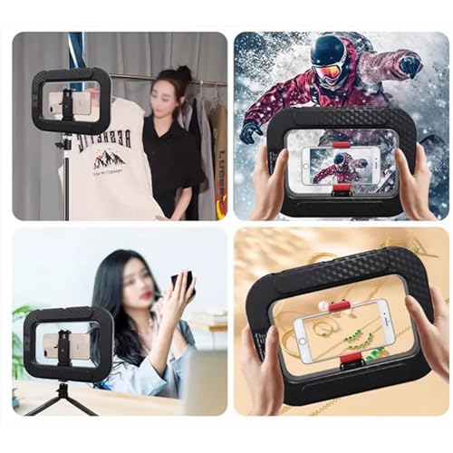 Image of GIFTMAX YM200 Rechargeable Handheld RGB Camera Ring Light & Stabilizer Kit - 20W LED Fill Light (2500K-8500K) for Live Streaming, Video Recording & Selfies