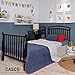 Dream On Me Casco 3-in-1 Mini Convertible Baby Crib & Changer with Storage in Black, Pinewood, GreenGuard Gold & JPMA, 1” Mattress Pad, 3 Mattress Heights, Converts to Mini Day & Twin-Size Bed