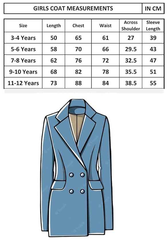 Naughty Ninos Girls Blue Solid Double Breasted Peacoat (NN00174TST_5-6 Years) - Image 6 thumbnail