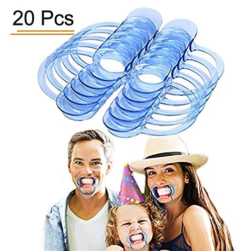Flyglobal 20 Pcs Jeu Mâche Mot Rétracteur à Ouvre la Bouche Jeu Écarteur de Bouche Ouverte Jeux Bouche Dentaire pour Adulte Famille Amis Jeux de Société Mâche Mot Taille S*10 M*10 Cover