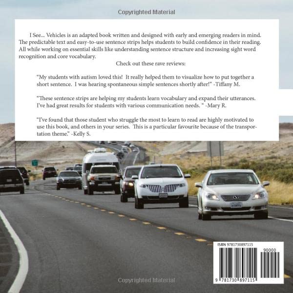 I see... Vehicles: This repetitive reader is the secret to making early and emergent communicators LOVE reading.