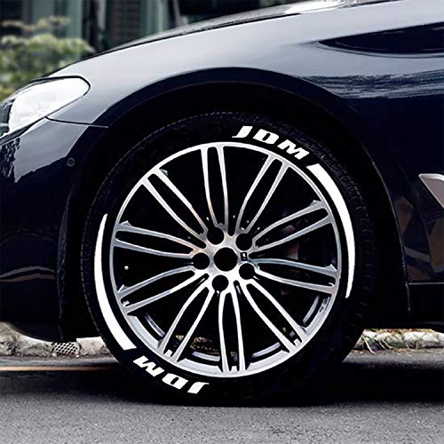 Deoukana Car Letter Sticker - Sticker for DIY Permanent Rubber Sticker 401 Glue Gloves Sand Paper - White (JDM, 8 Sets)