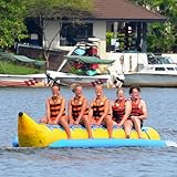 MBCEYLSTUB 3p,Remolcador Inflable para Múltiples Personas Banana Yacht Juguetes para Adultos Parque Acuático Instalaciones De Atracciones Instalaciones De Juguetes Acuáticos Grandes para Niños
