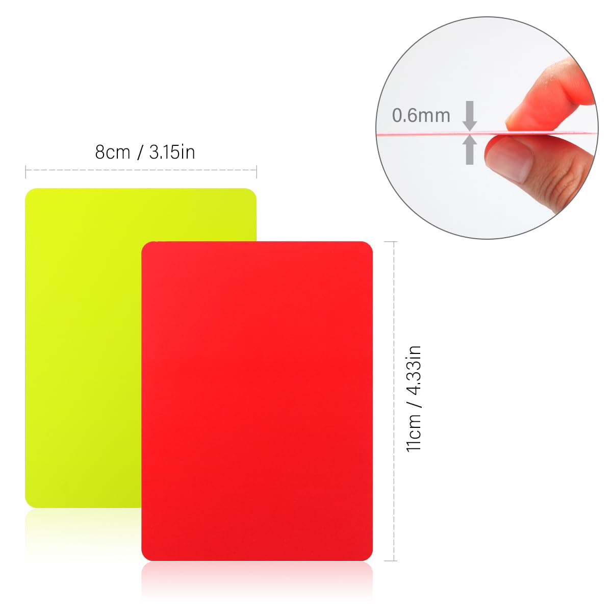 Tarjetas Arbitro Futbol, Tarjetas de árbitro para Fútbol, Juego de Tarjeta de Árbitro de Fútbol con Rojas y Amarillas