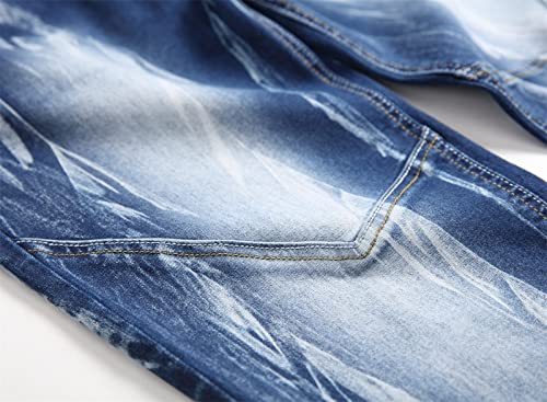 Jeans stretch skinny fit para hombre color azul miniatura 5