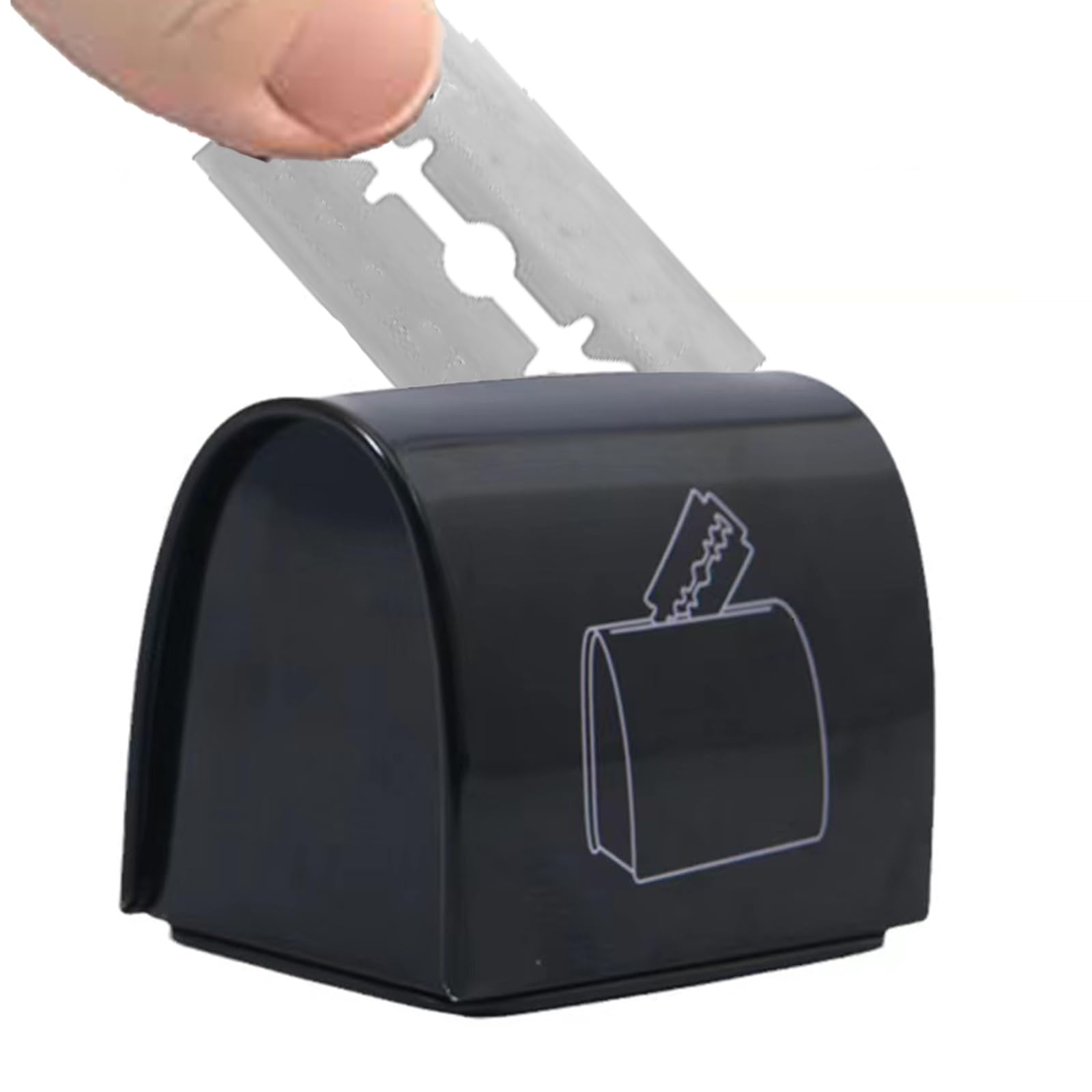 Rasierklingen Box, Entsorgungsbox für Rasierklingen, Aufbewahrungsbehälter für Rasierhobel, Entsorgungsbox für benutzte Rasierklingen, Perfekte Aufbewahrung für Rasierhobel und Rasiermesserklingen Drogerie & Körperpflege