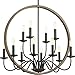 Progress Lighting P400083-020 Fontayne Twelve-Light Chandelier, Antique Bronze