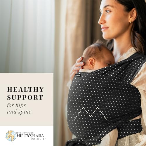 Image of Moby Baby Wrap Carrier Classic for Newborns to Toddlers (8-33lbs), Infant Sling Carrier, Lightweight & Hands Free Design, Adjustable for All Body Types (Midnight Speckle)
