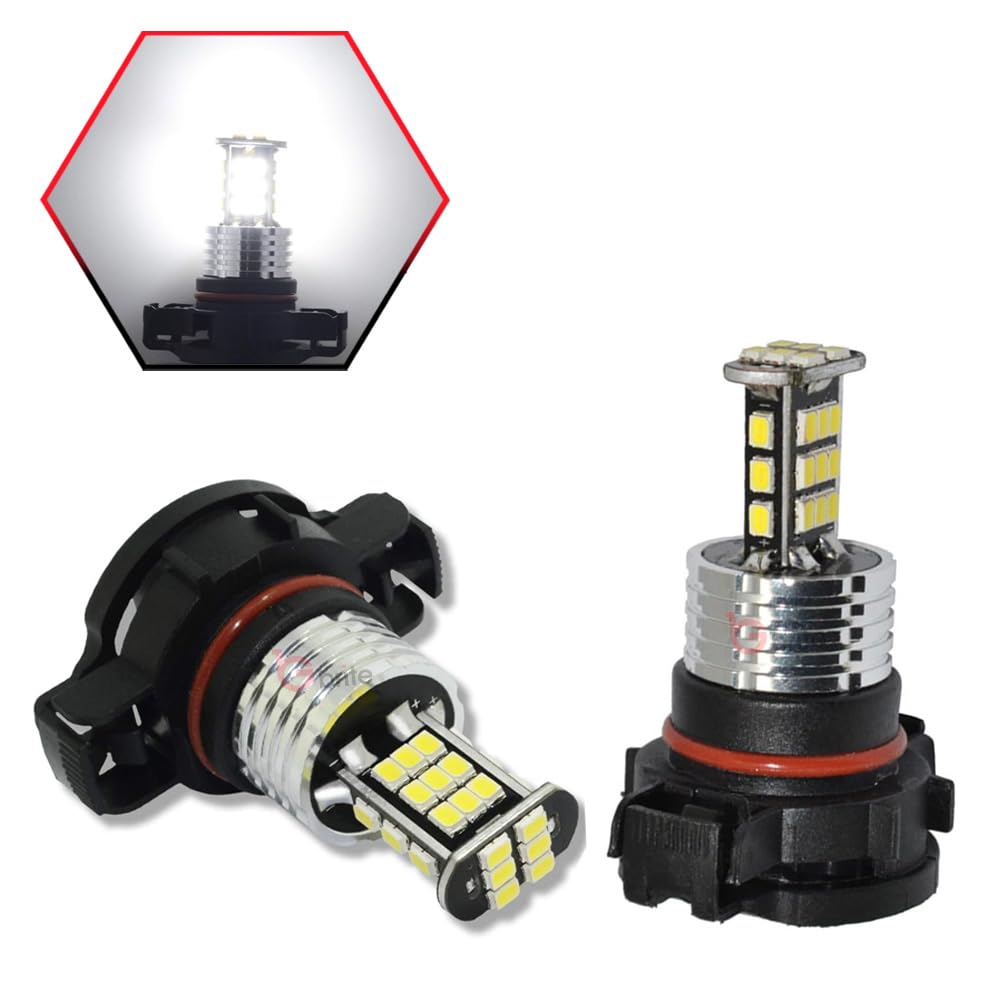 2x H16 PS19W LED 5202 Canbus Bulbs Daytime Running Lights Sidelight Xenon White Very Bright and Without Errors Compatible with A3 8P