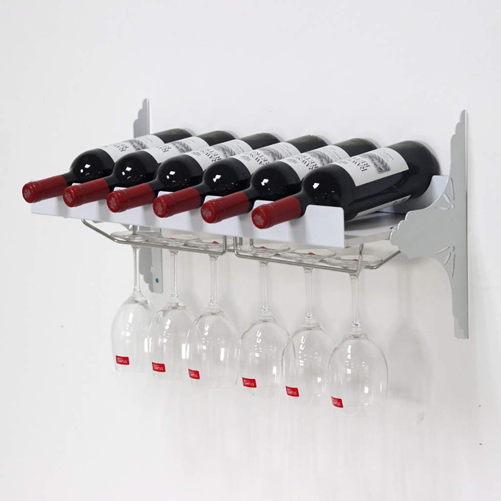 wine rack Wine Rack Cabinets Wine glass holder Wine rack Wall mount upside down suspension Hanging high-foot cups goblet frame cabinet Multiple Storage shelf Household wine cellar bar (Color