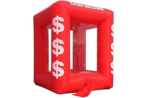 87 Inch Inflatable Cash Cube Money Grab Machine Advertising
