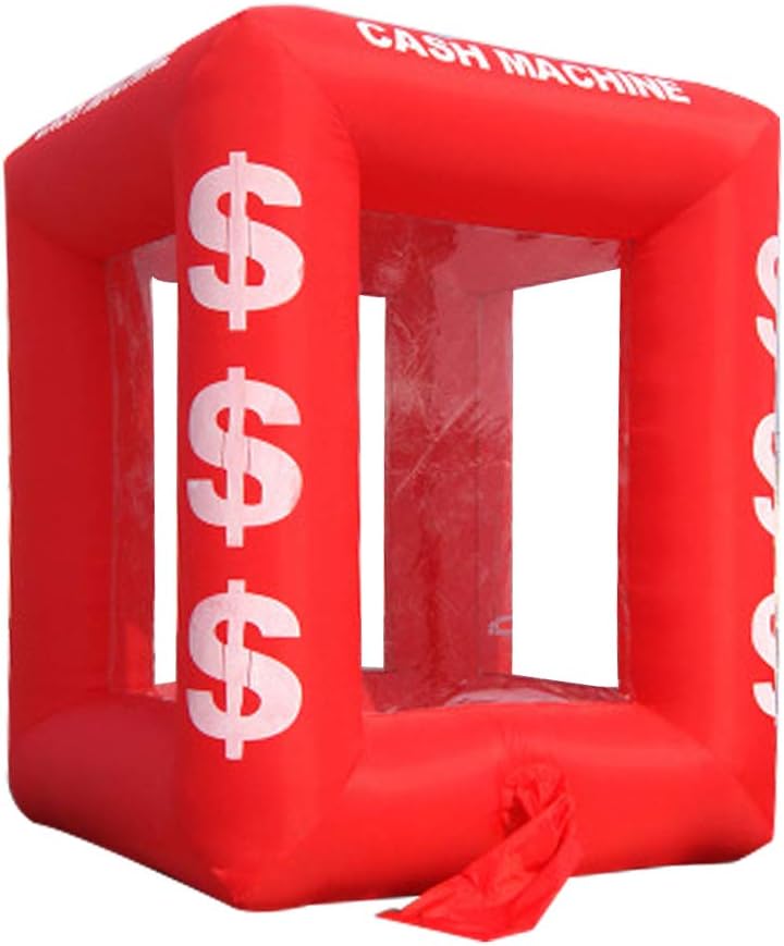 87 Inch Inflatable Cash Cube Money Grab Machine Advertising with Blowers (Grab Money Machine with 2 PCS Blowers)