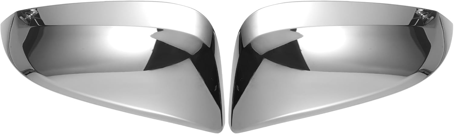 X AUTOHAUX Pair Car Rear View Driver Passenger Side Mirror Cover Cap Replacement Chrome Plated for Toyota Hilux 2015-2020 Mirror Guard Covers Exterior Decoration Trims