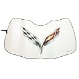 Corvette Windshield Sunshade - Folding Insulated Shade Silver : 2014 - 2019 C7 Stingray, Z06, Grand Sport Corvettes