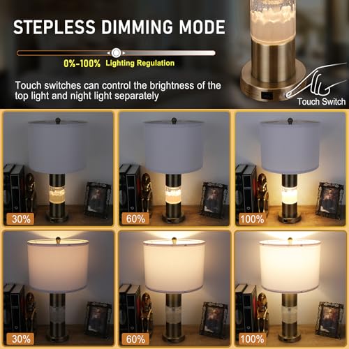 Save 40% on Serteaw Gold Touch Table Lamps with USB Charging - Image 2