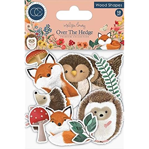 Craft Consortium Laser-Cut Wooden Shapes 10/Pkg-Over The Hedge Cover